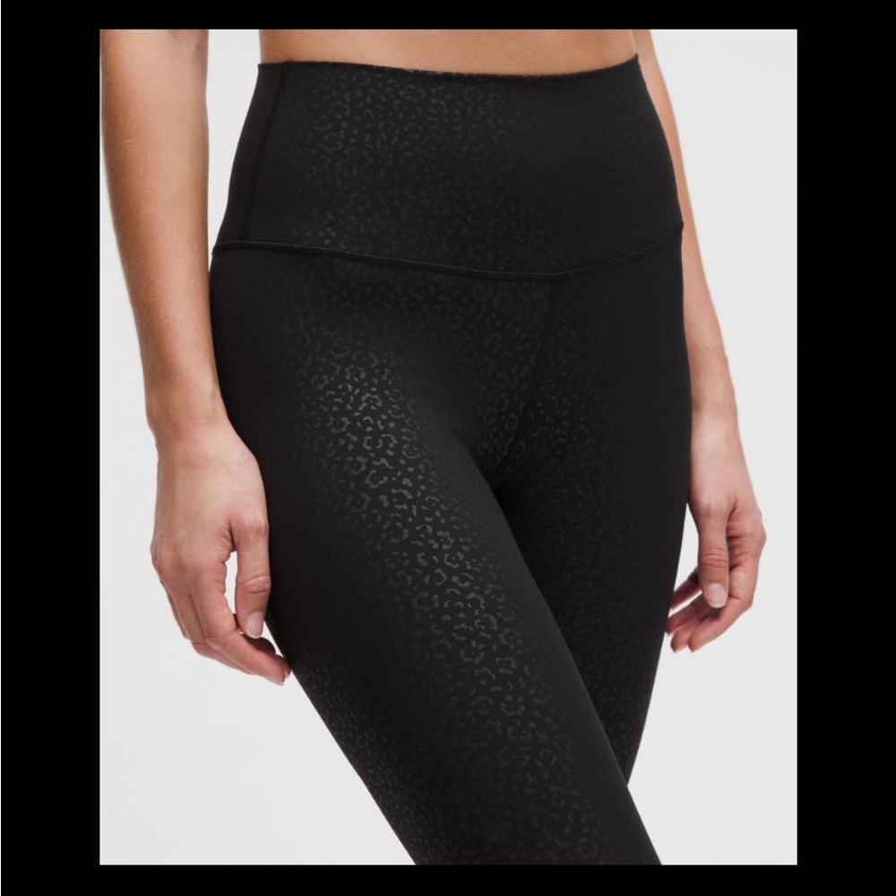 Lululemon Athletica Black Patterned Leggings NWT